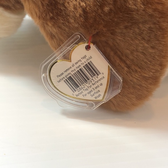 NWT Vintage TY Beanie Buddy 14" Tracker the Bassett Hound Tan Cream Adorable - Picture 3 of 12